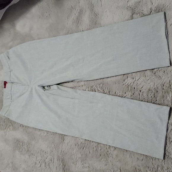 Light gray mid rise loose fit trousers - Picture 3 of 17